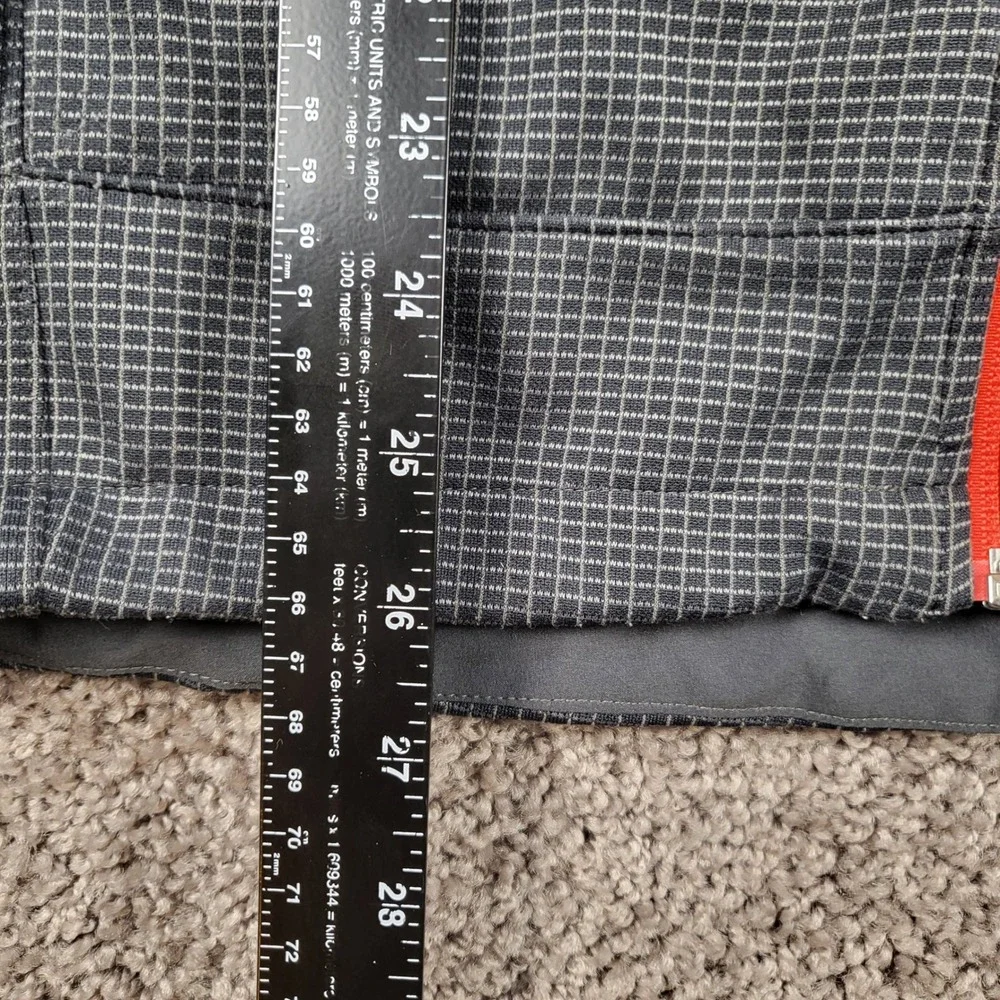 The North Face Summit Series Mens M Grey Orange Grid Fleece Jacket S11‎ AQCM